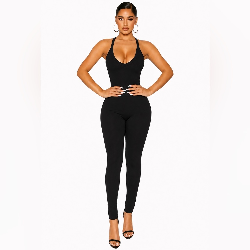 Naked Wardrobe The NW Taking My X Back Jumpsuit